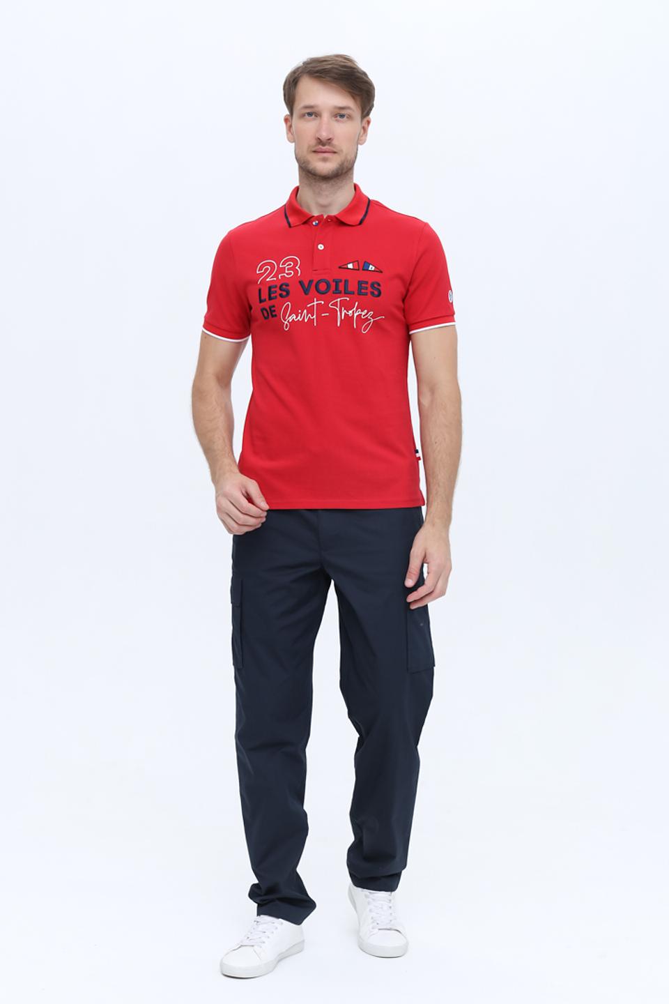 Поло North Sails красный с логотипом