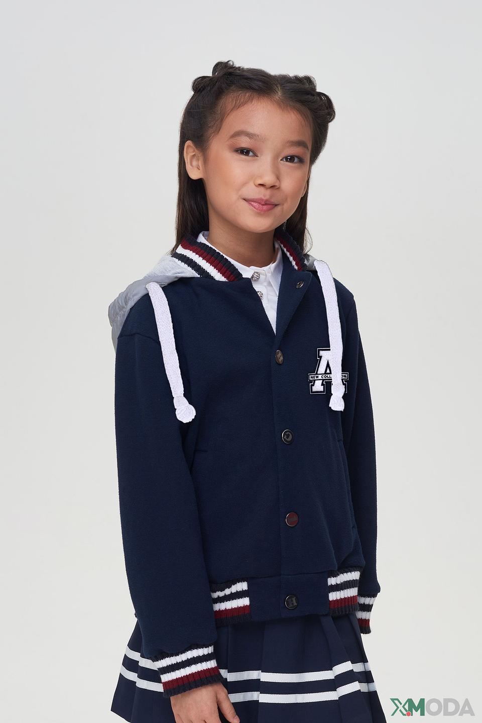 Куртка Choupette дев. с капюшоном синяя