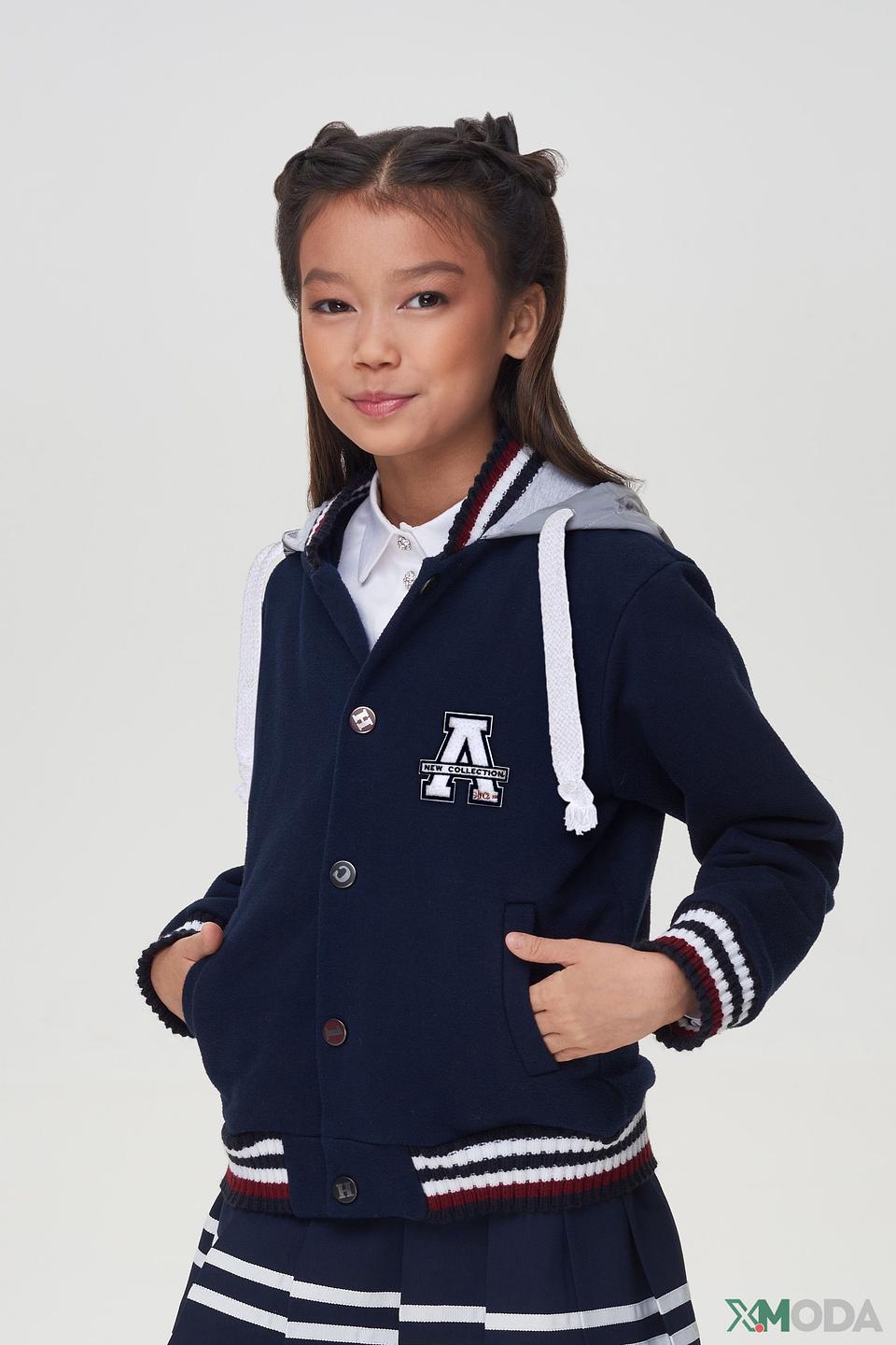 Куртка Choupette дев. с капюшоном синяя