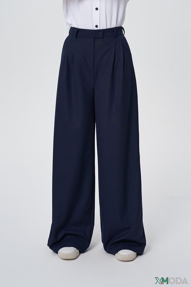 Брюки Choupette дев. широкие синие