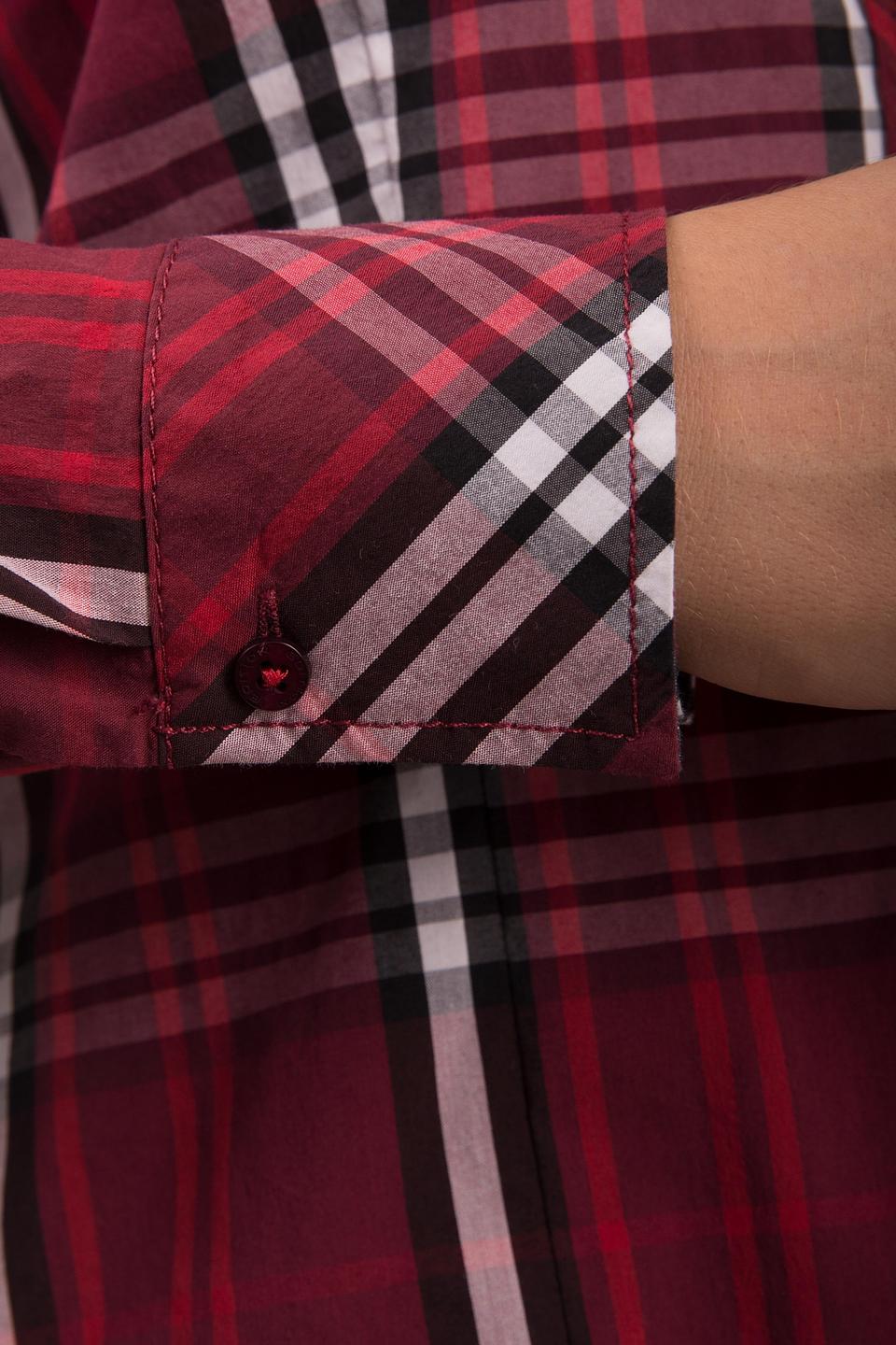 Блуза Gerry Weber, клетка, бордовая