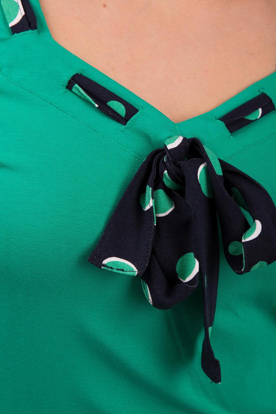 Блуза Pezzo с бантом в горошек