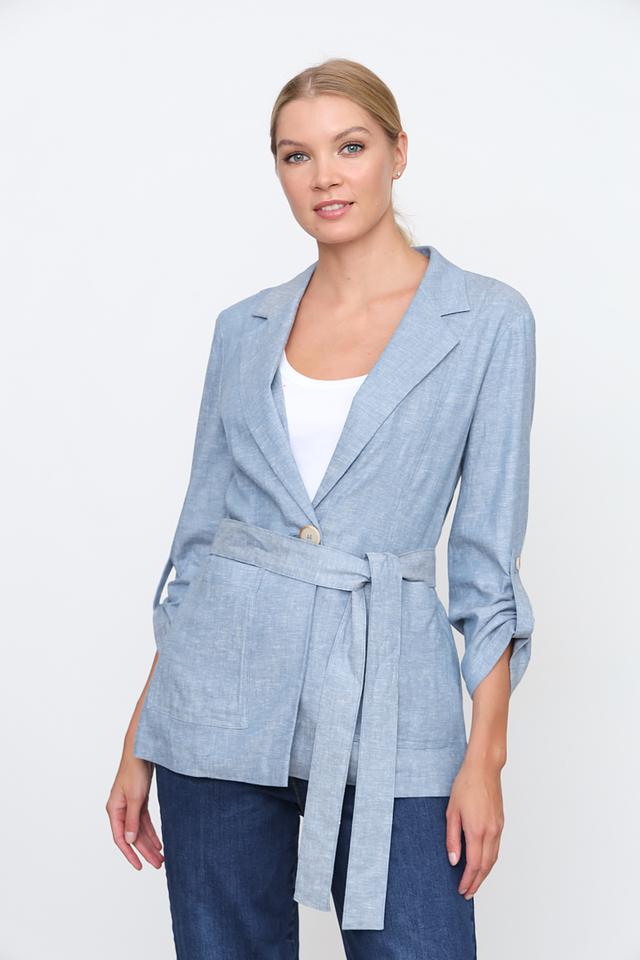 Жакет Taifun с поясом голубой