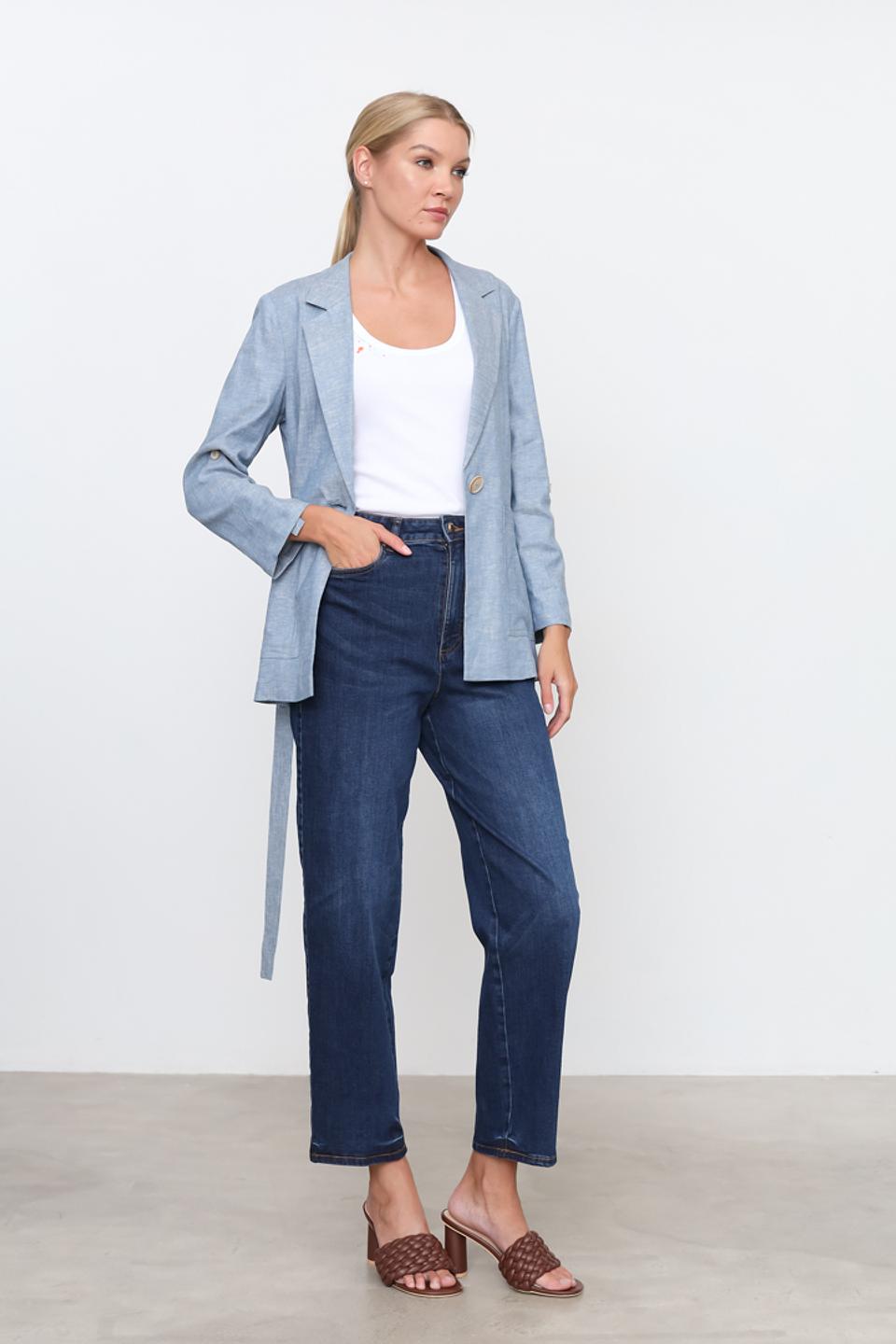 Жакет Taifun с поясом голубой