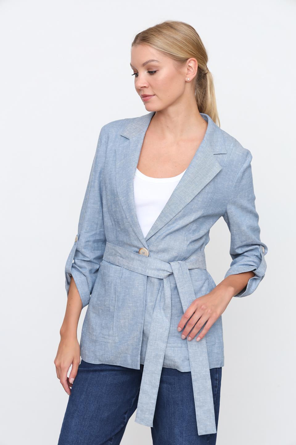 Жакет Taifun с поясом голубой