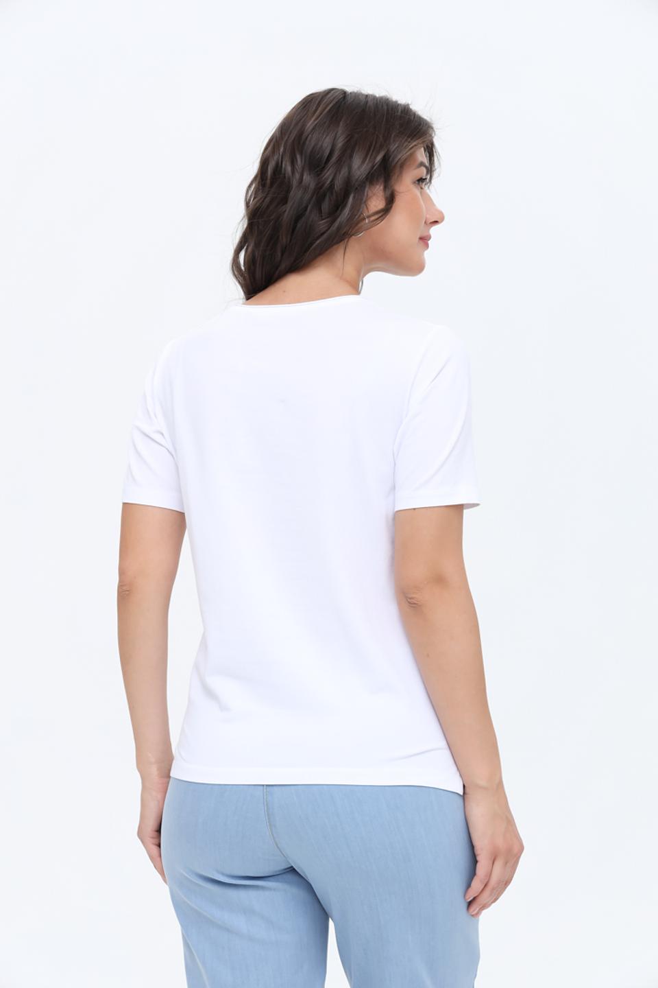 Футболка Bianca с принтом BB белый