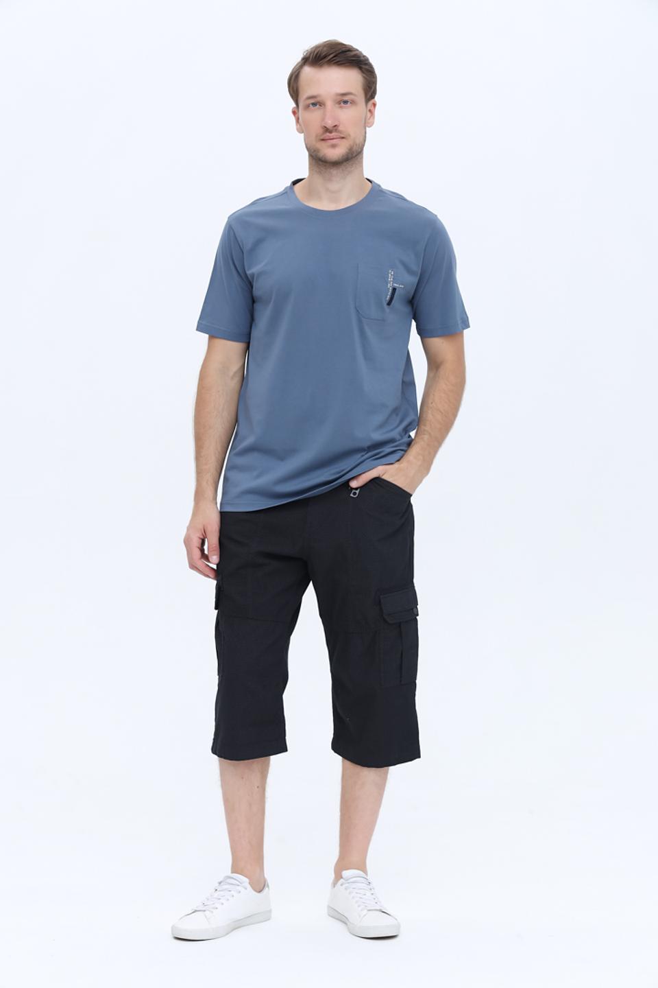 Футболка Casa Moda голубая с карманом