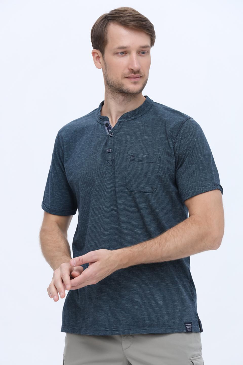 Футболка Casa Moda с планкой синяя