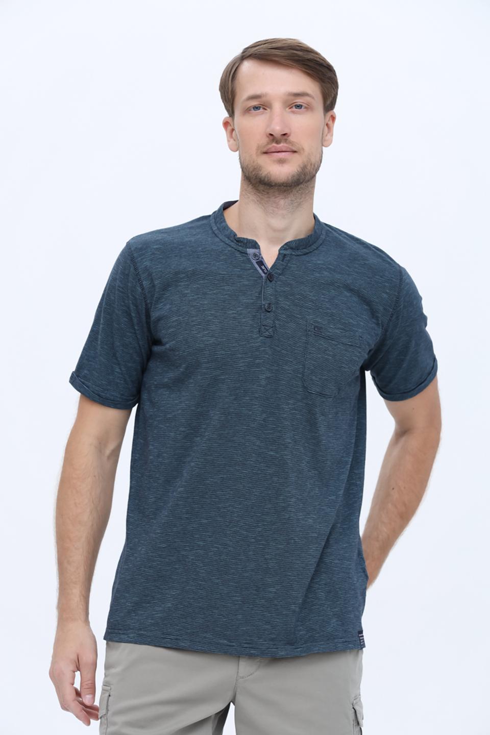 Футболка Casa Moda с планкой синяя