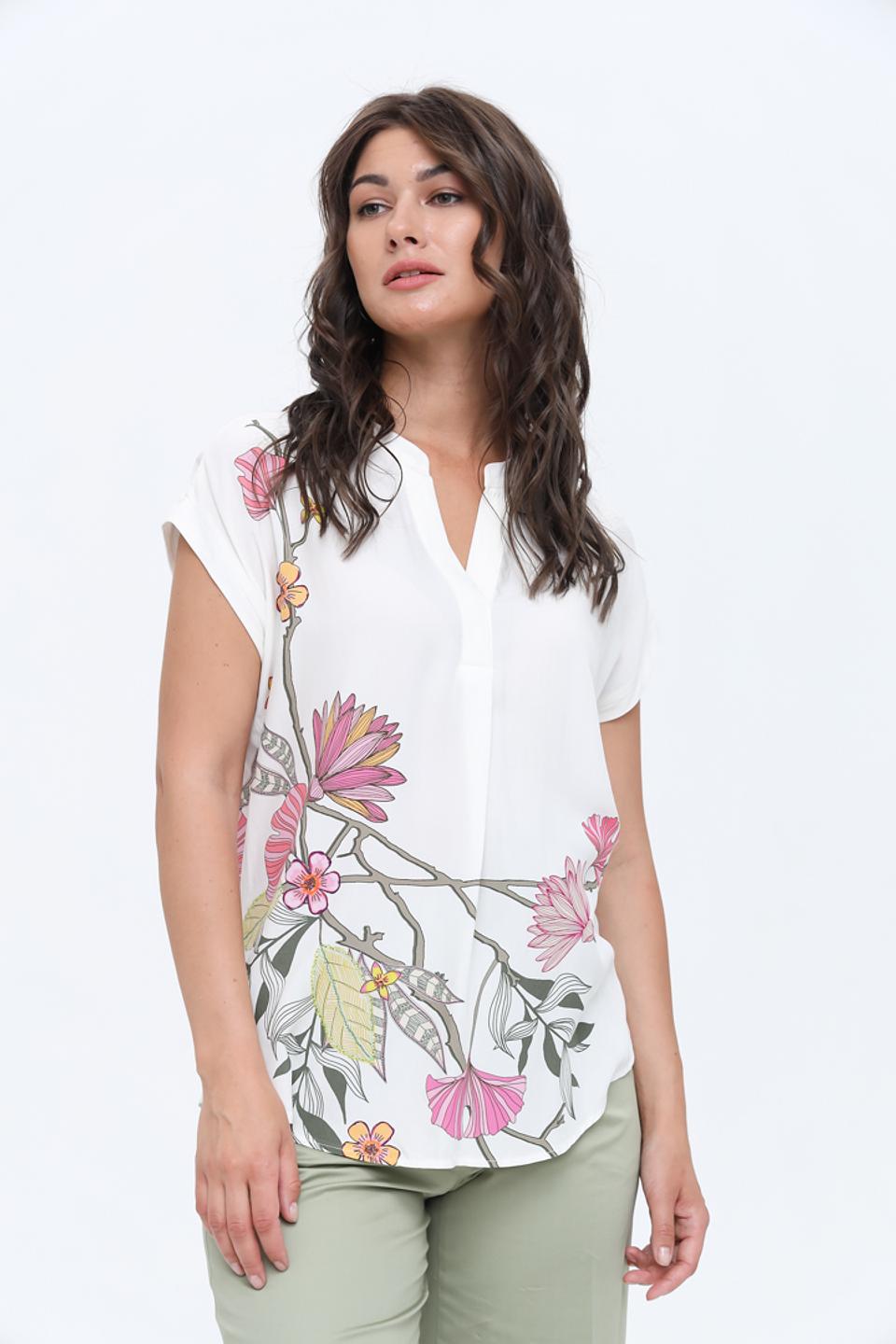 Блуза Bianca с цветочным принтом