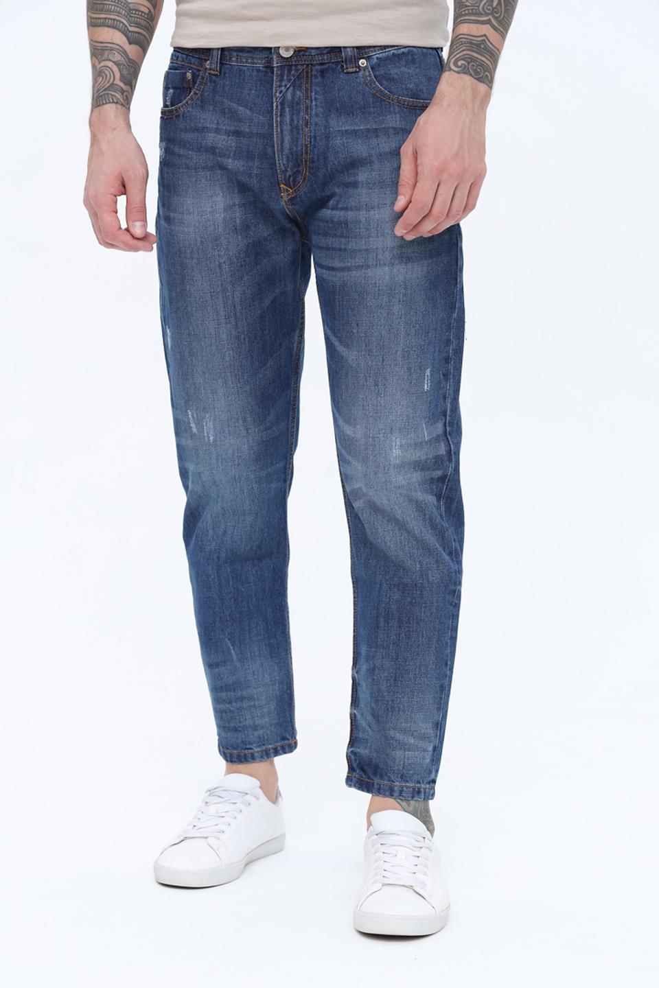 Джинсы Alcott с потертостями синие