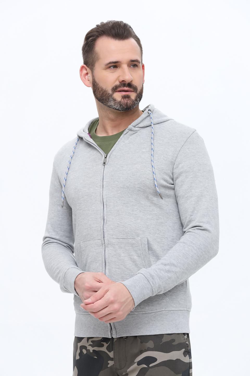 Кардиган Alcott серый на молнии