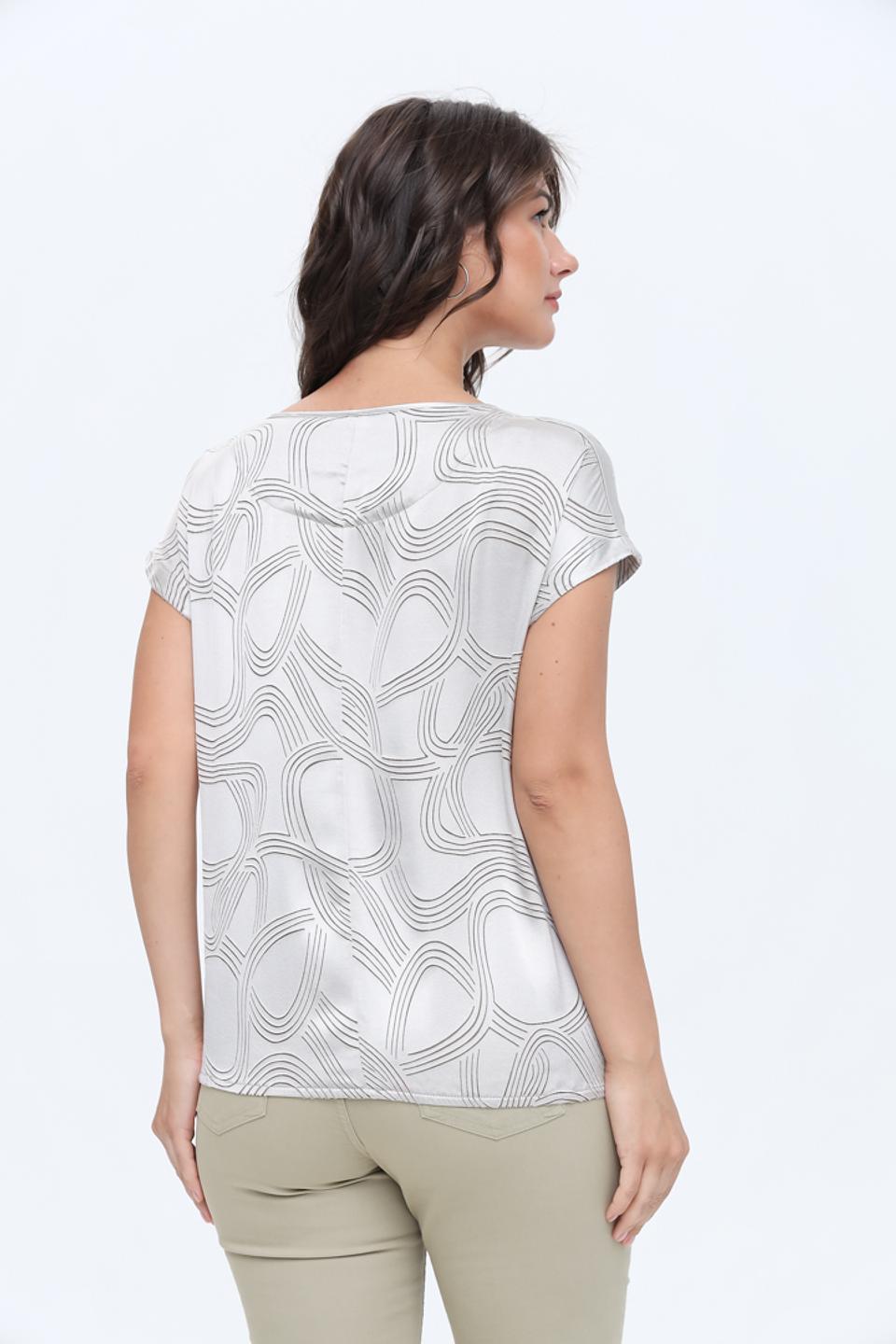 Блуза Bianca с геометрическим рисунком