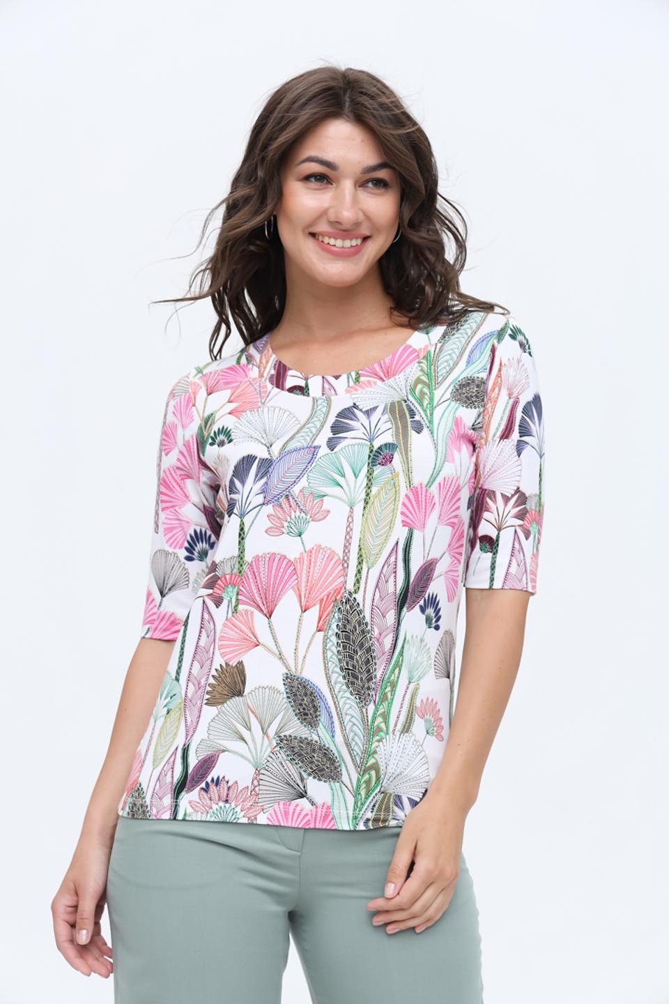 Блуза Bianca с цветочным принтом