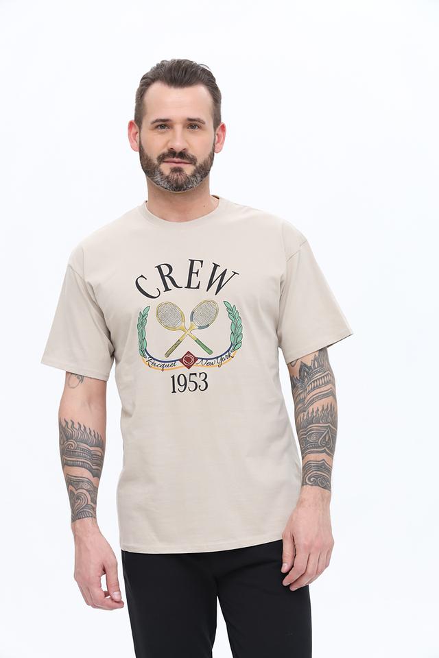 Футболка Alcott Crew бежевая