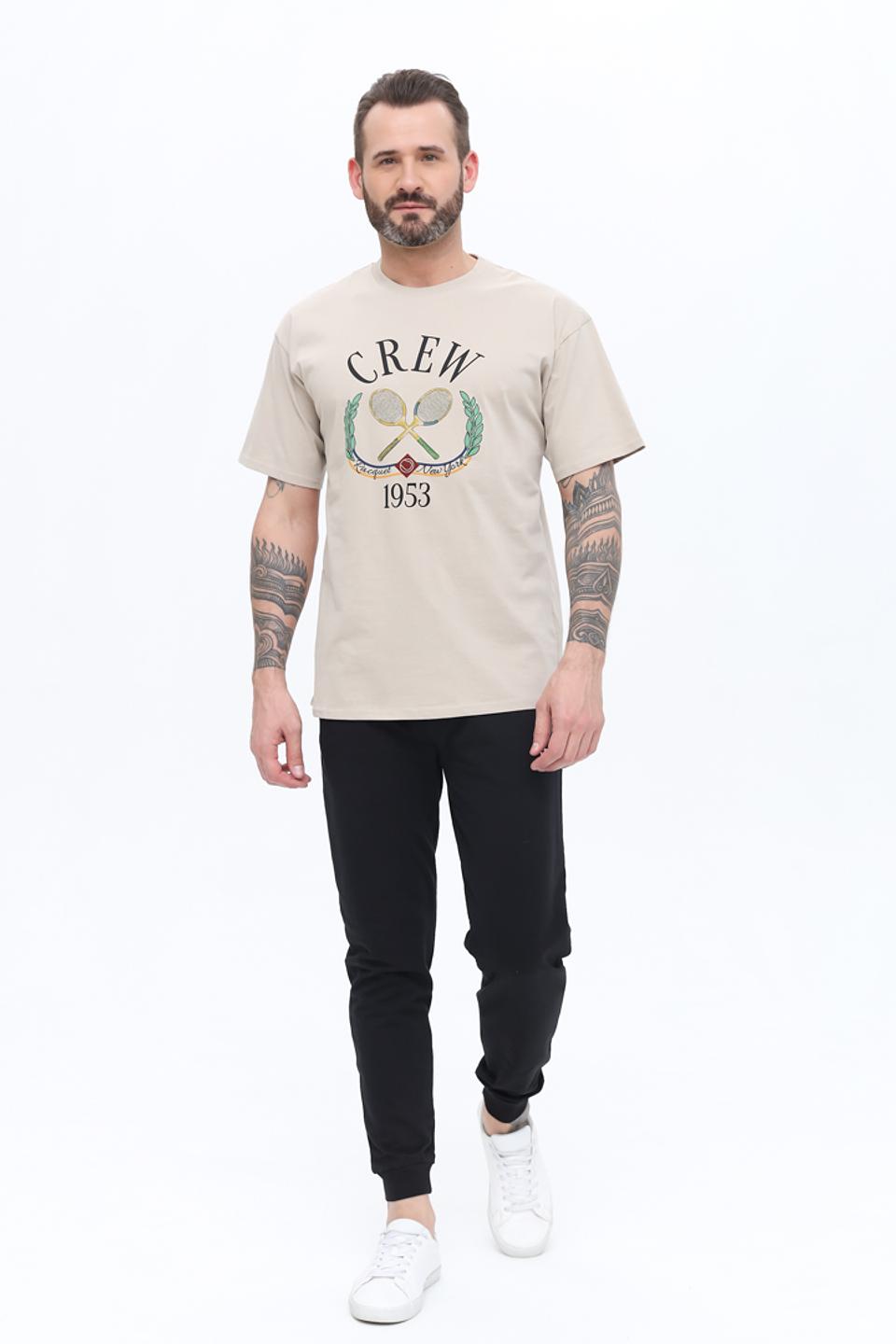 Футболка Alcott Crew бежевая