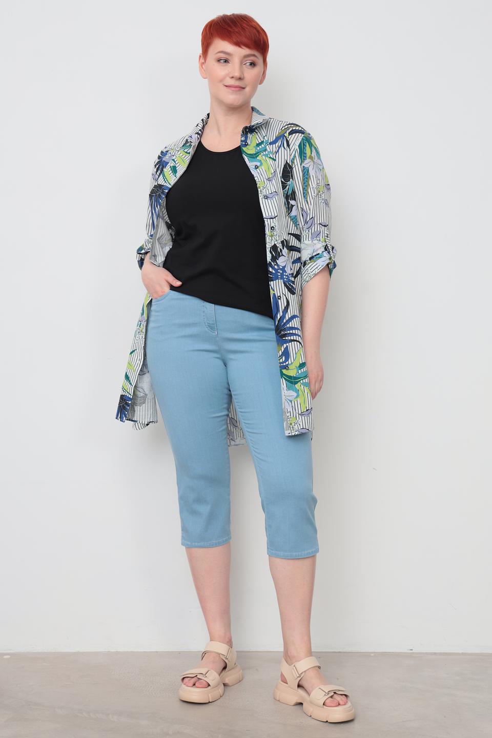 Капри Relaxed by Toni голубые