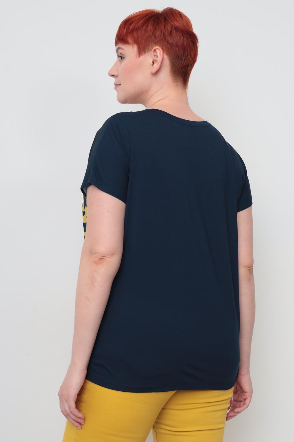 Футболка Samoon с принтом тёмно-зелёная