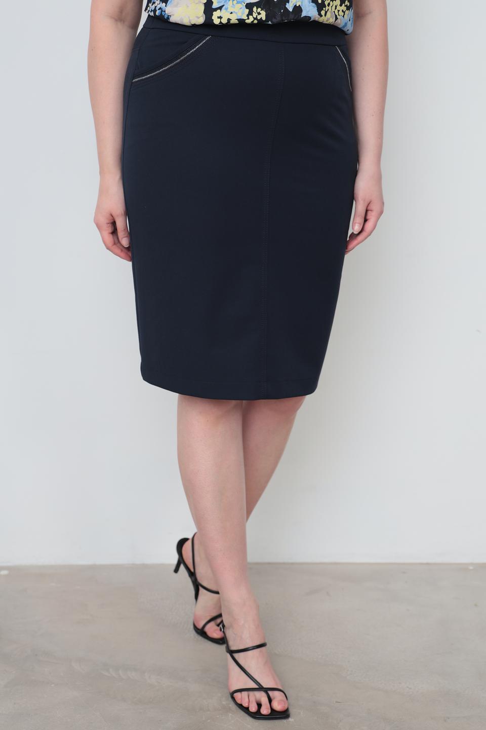 Юбка Frank Walder классическая темно-синяя