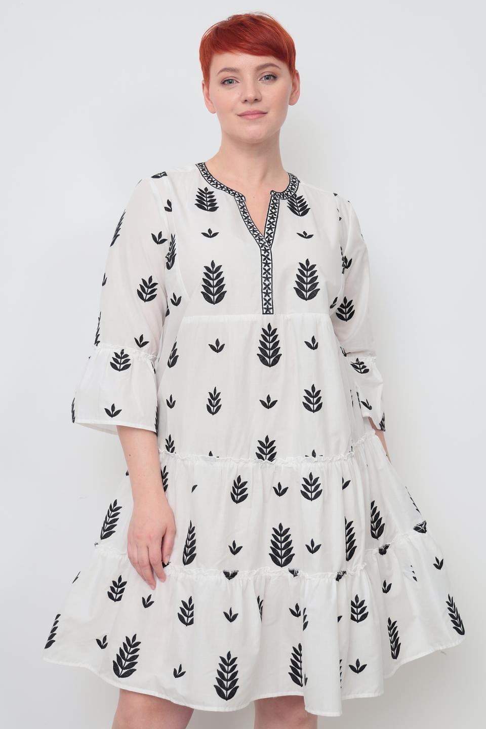 Платье Frapp с растительным принтом