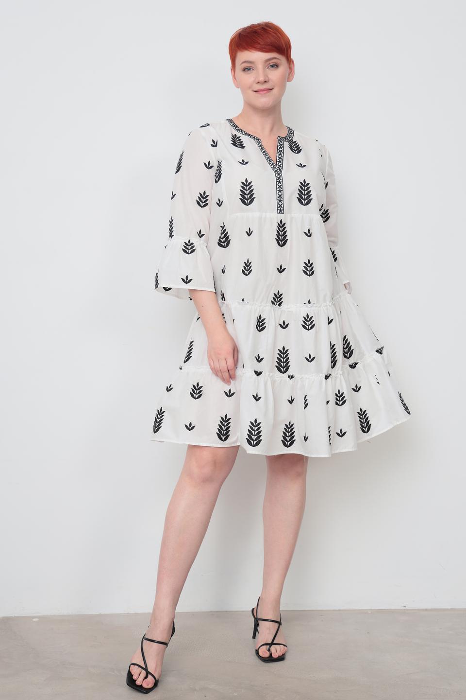 Платье Frapp с растительным принтом