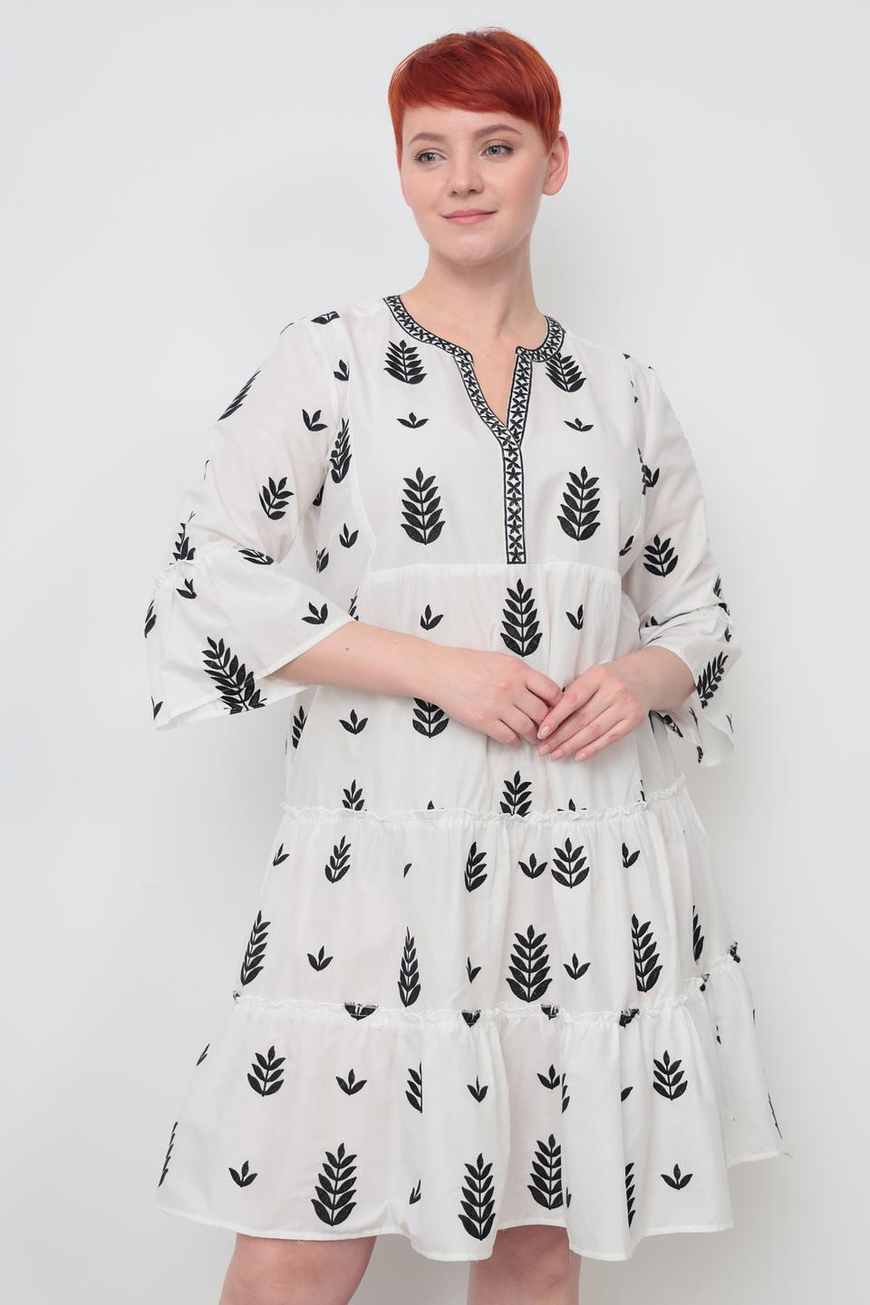 Платье Frapp с растительным принтом