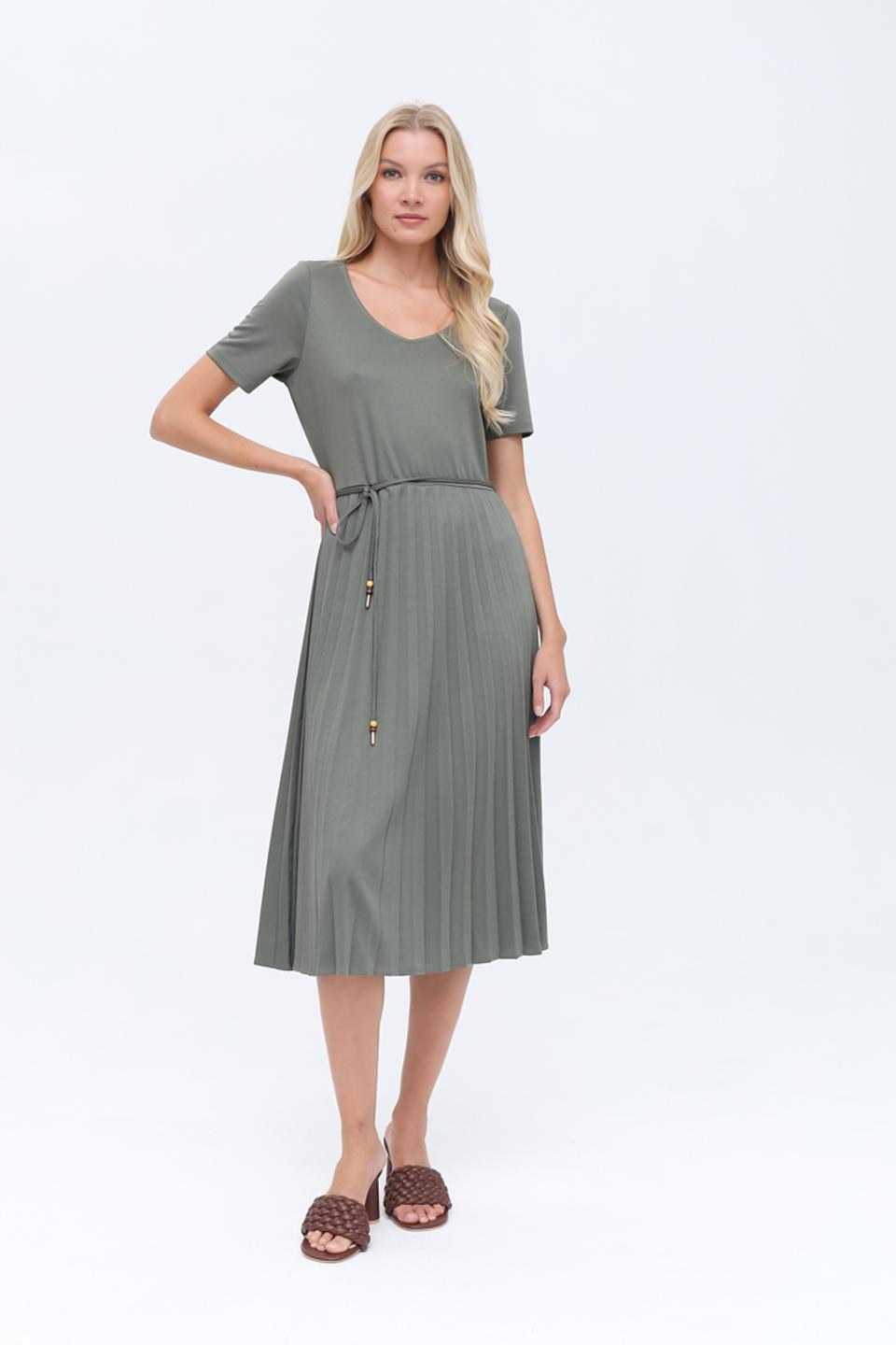 Платье Gerry Weber плиссе хаки