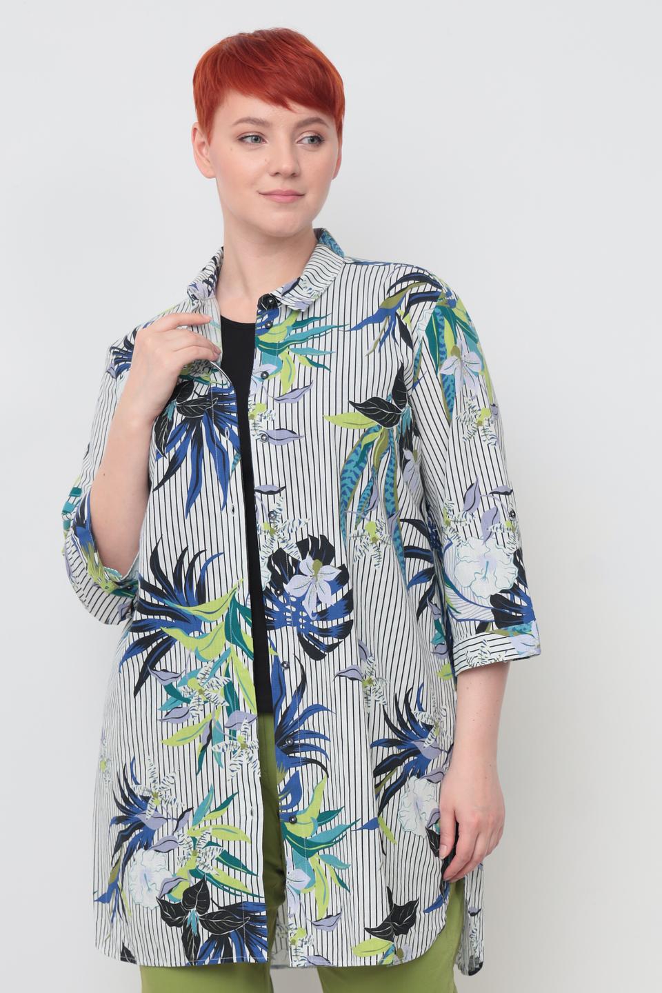 Рубашка Via Appia с тропическим принтом