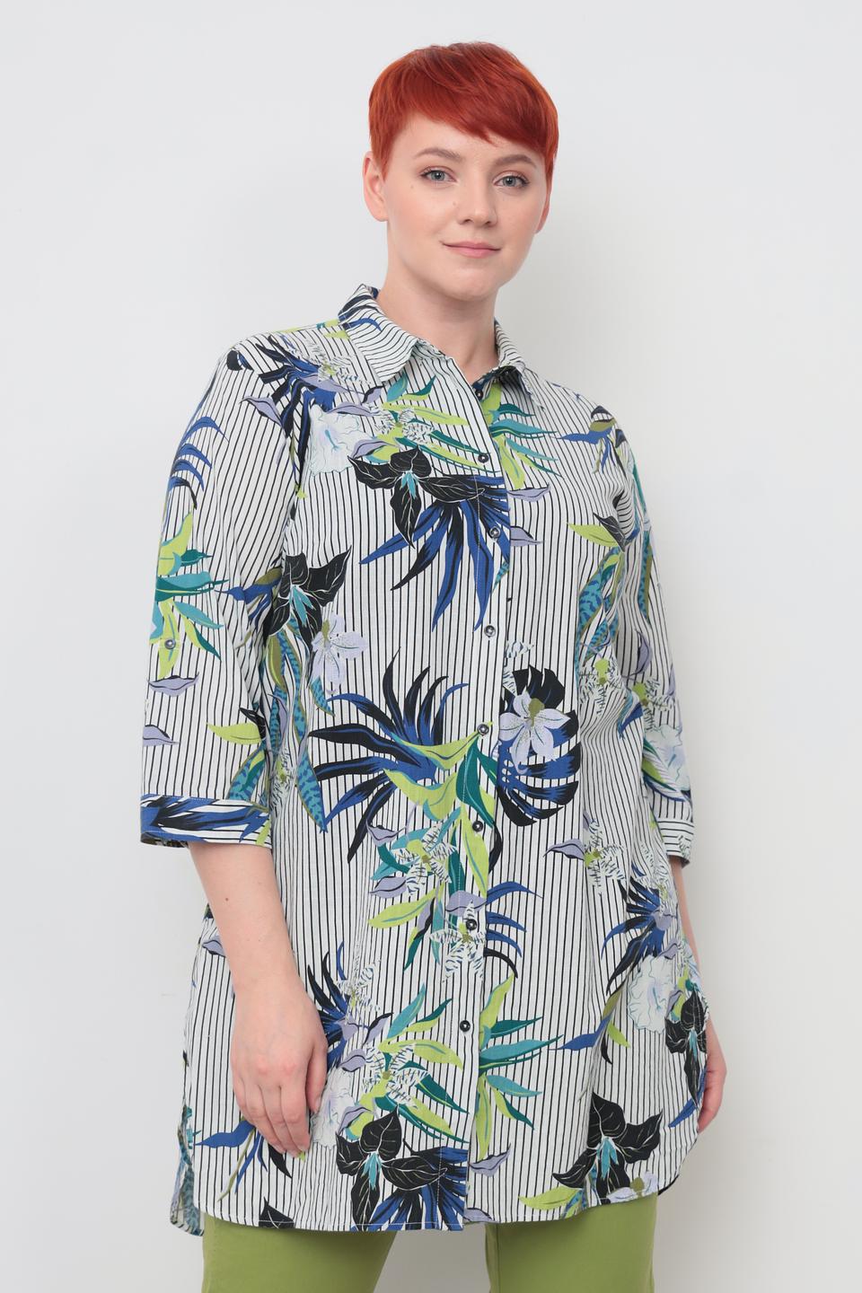 Рубашка Via Appia с тропическим принтом