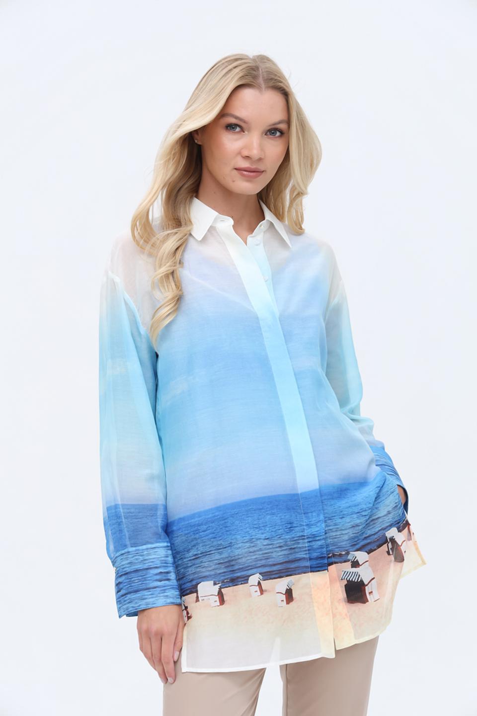 Рубашка Marc Cain с морским принтом