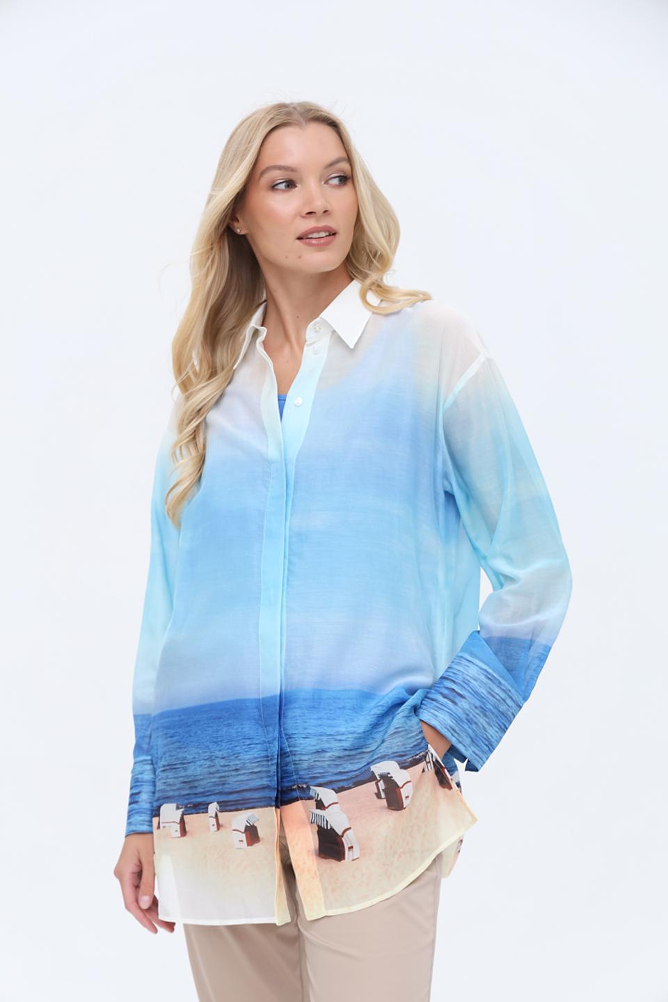 Рубашка Marc Cain с морским принтом