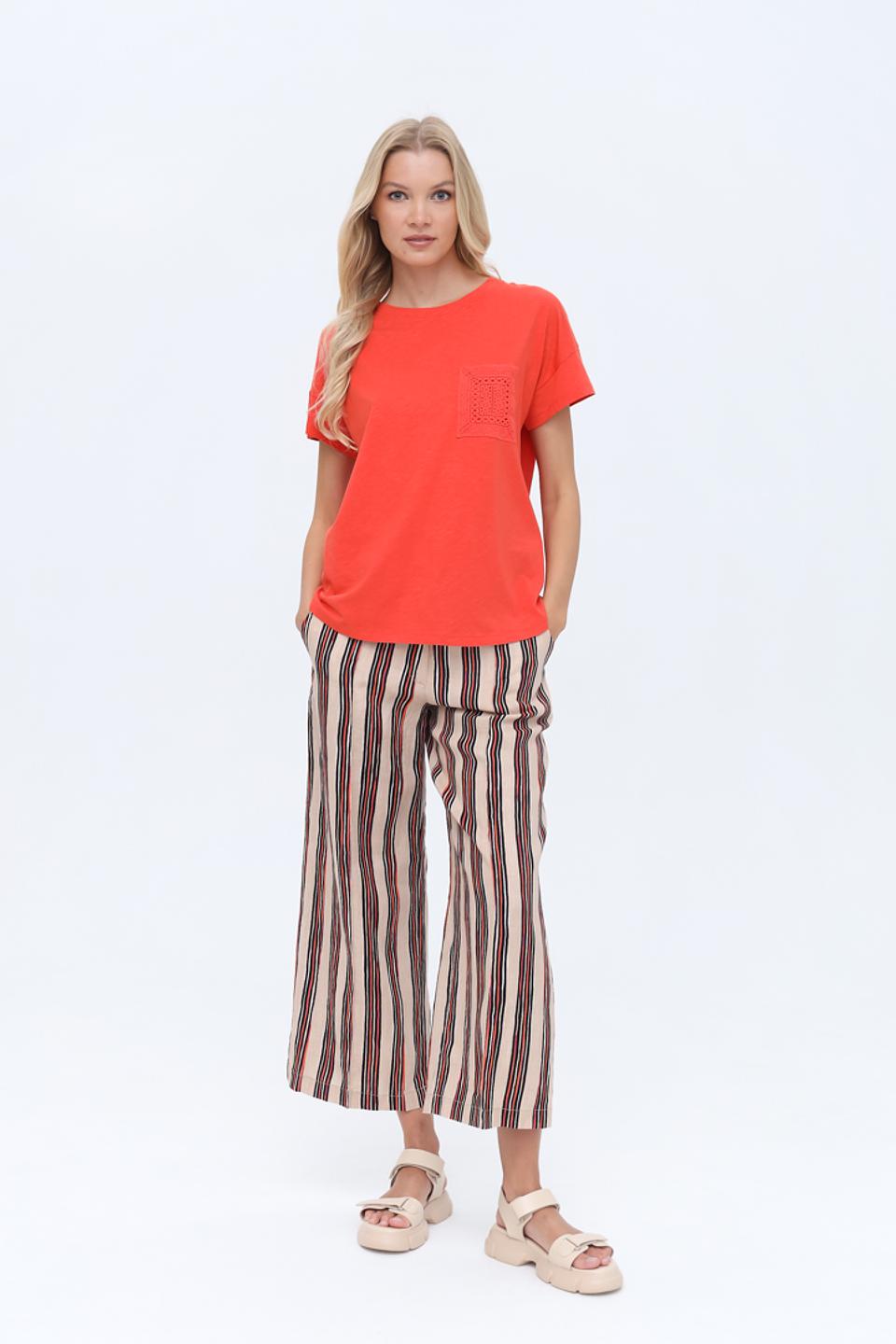 Капри Gerry Weber в полоску бежевый