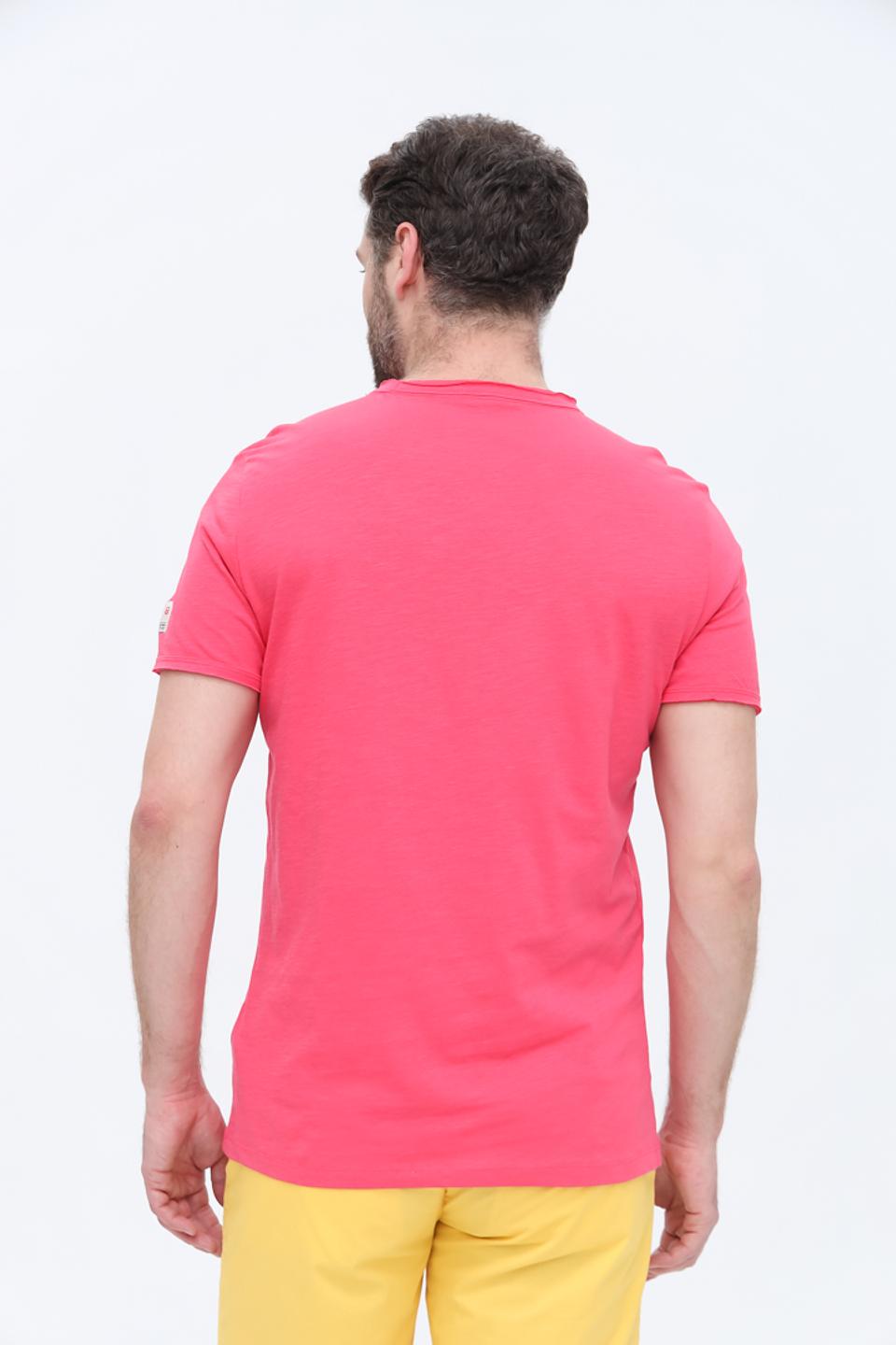 Футболка Time Zone с принтом малиновая