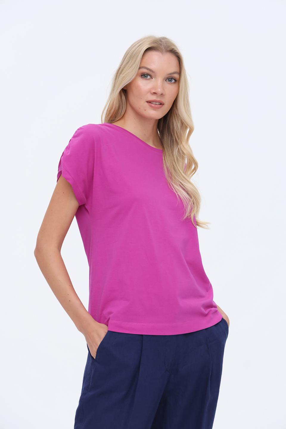 Блуза Gerry Weber фуксия с рукавами-буфами