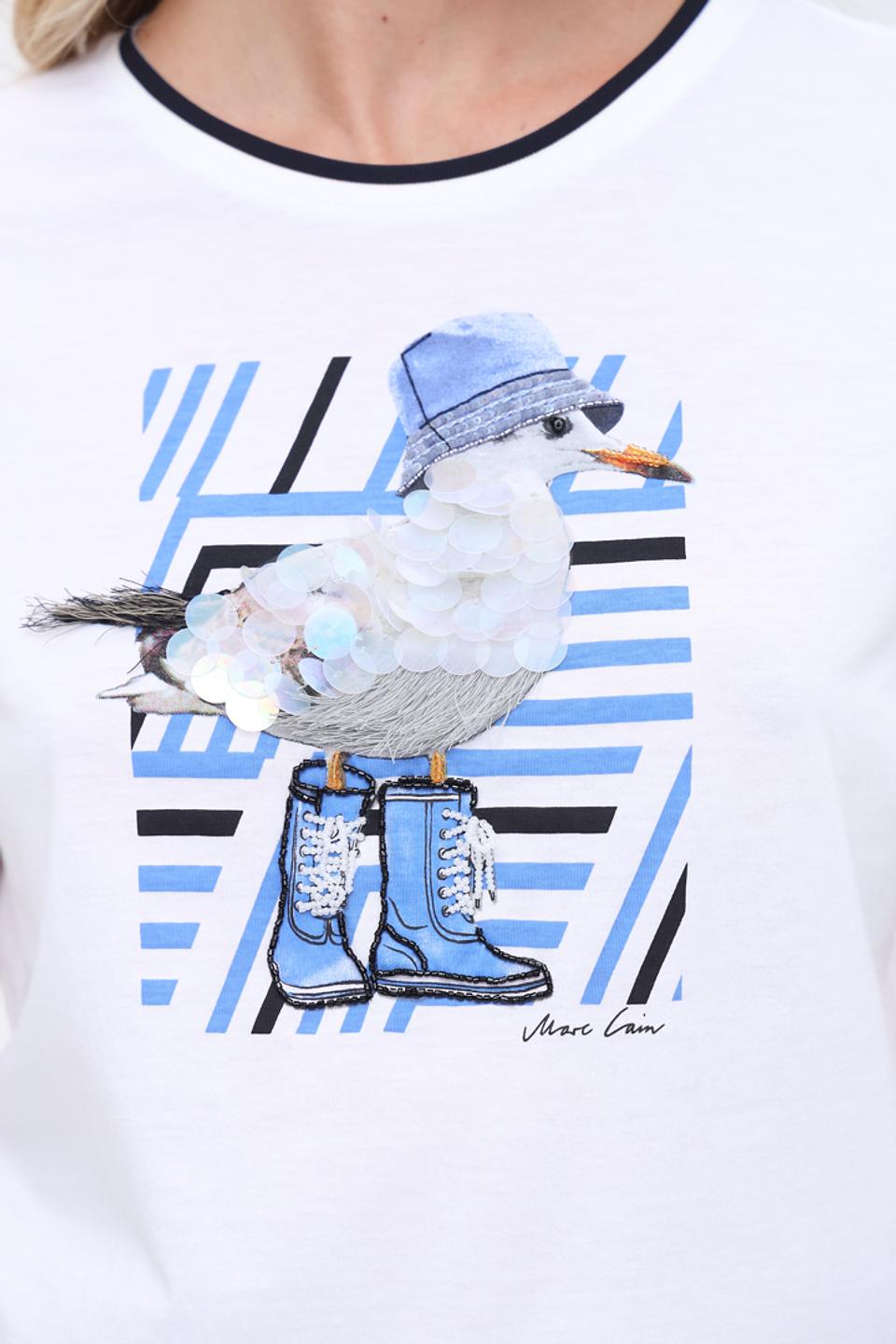 Футболка Marc Cain с принтом птицы