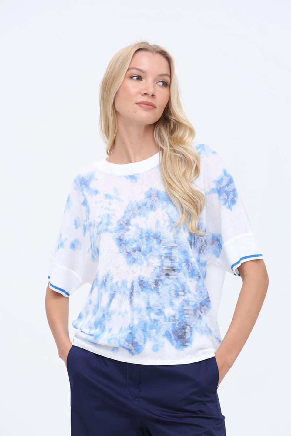 Пуловер Marc Cain с принтом тай-дай