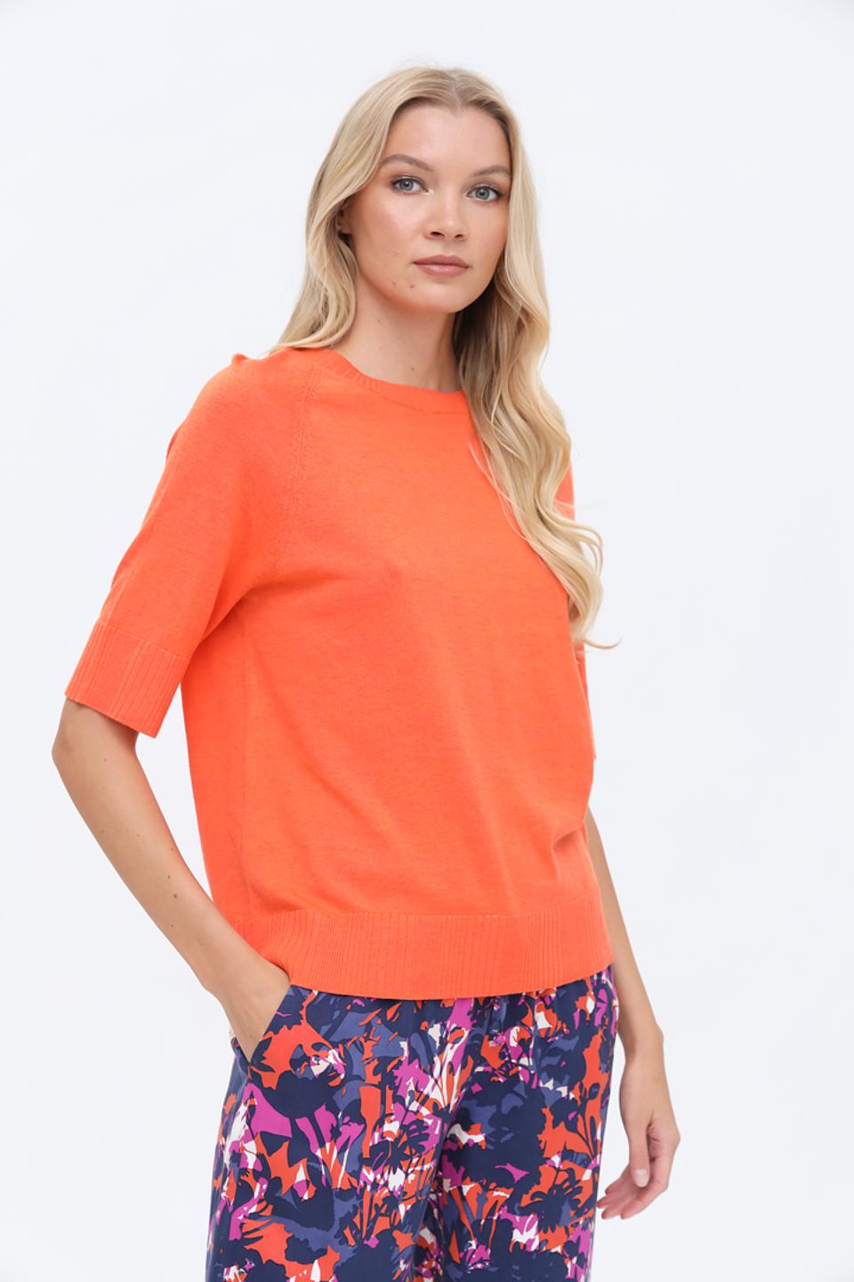 Пуловер Gerry Weber оранжевый с коротким рукавом