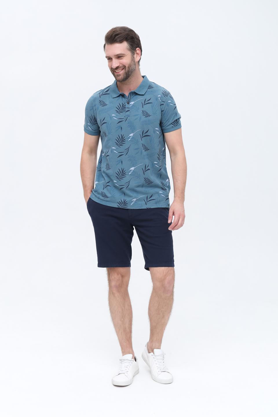 Поло Basefield с тропическим принтом