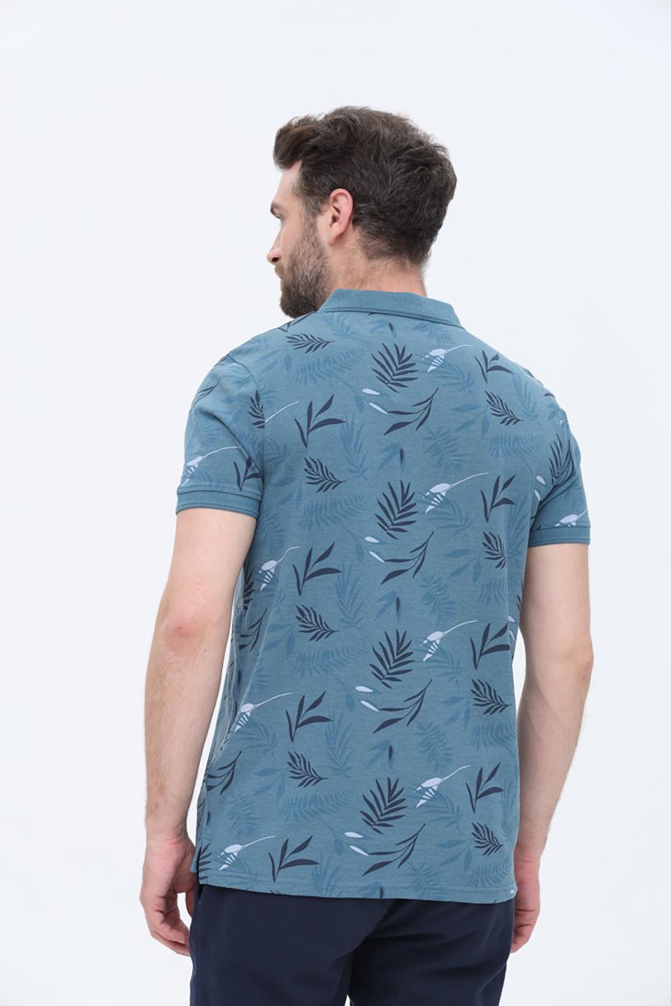 Поло Basefield с тропическим принтом