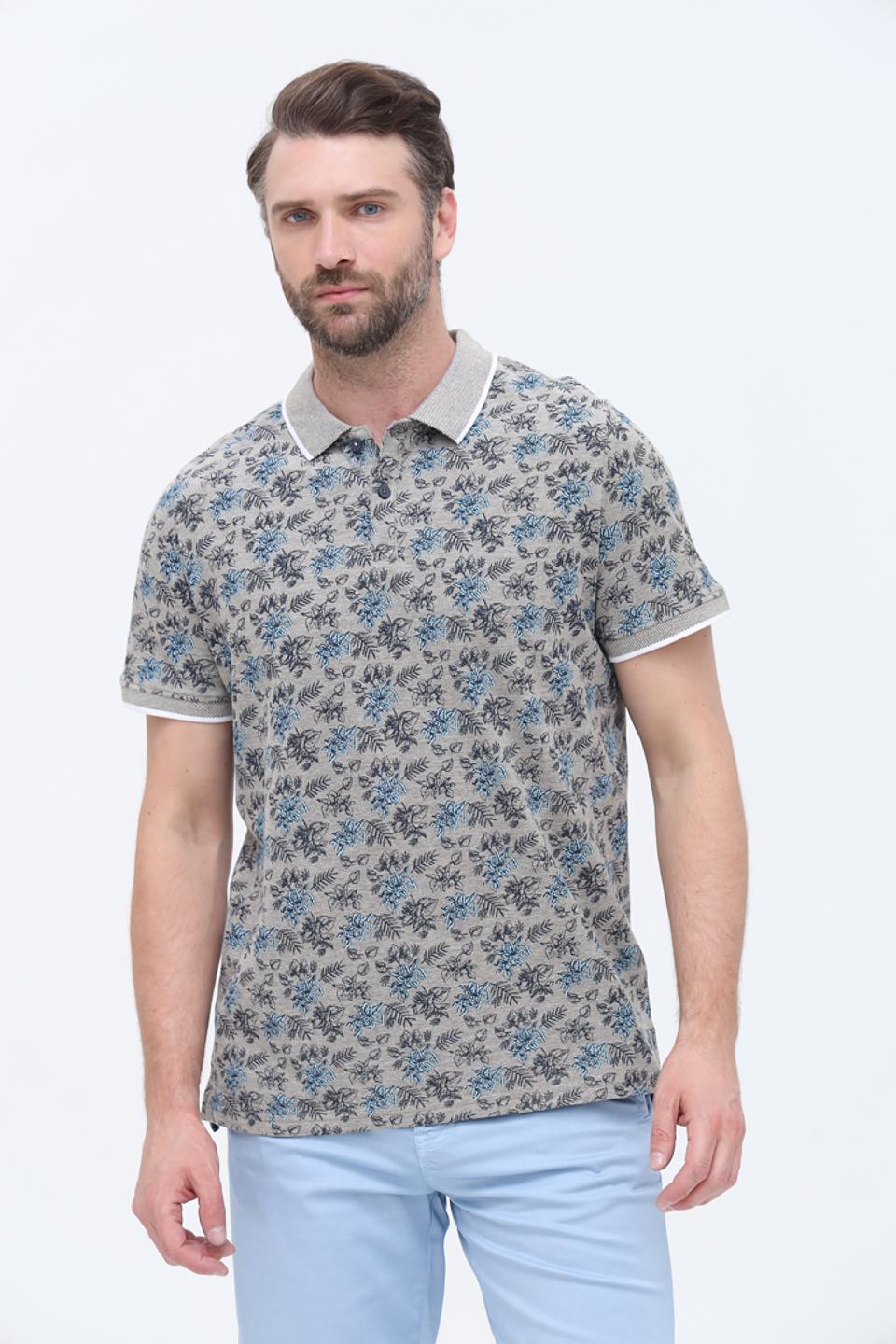 Поло Basefield с цветочным принтом