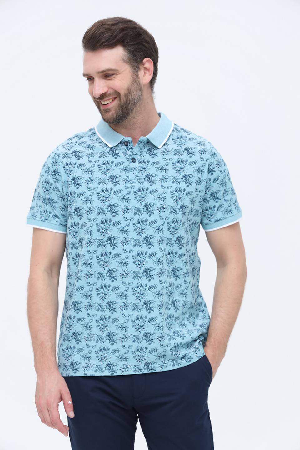 Поло Basefield с цветочным принтом
