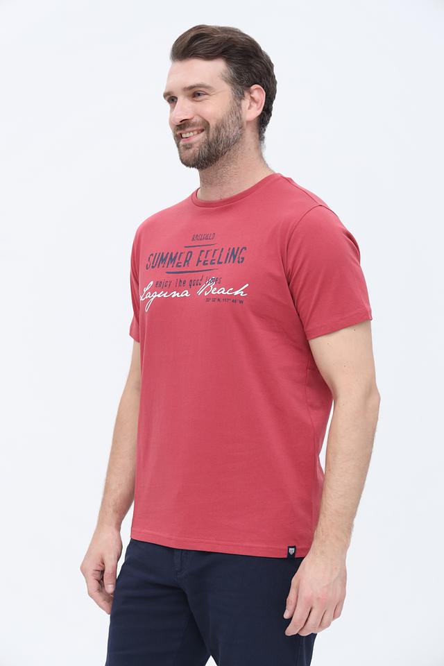 Футболка Basefield с принтом терракотовый