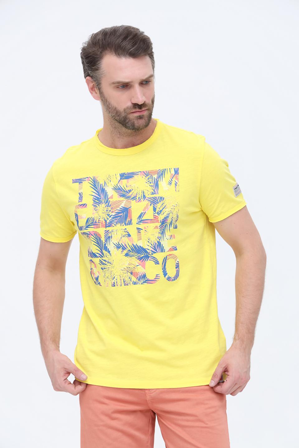 Футболка Time Zone с принтом жёлтая