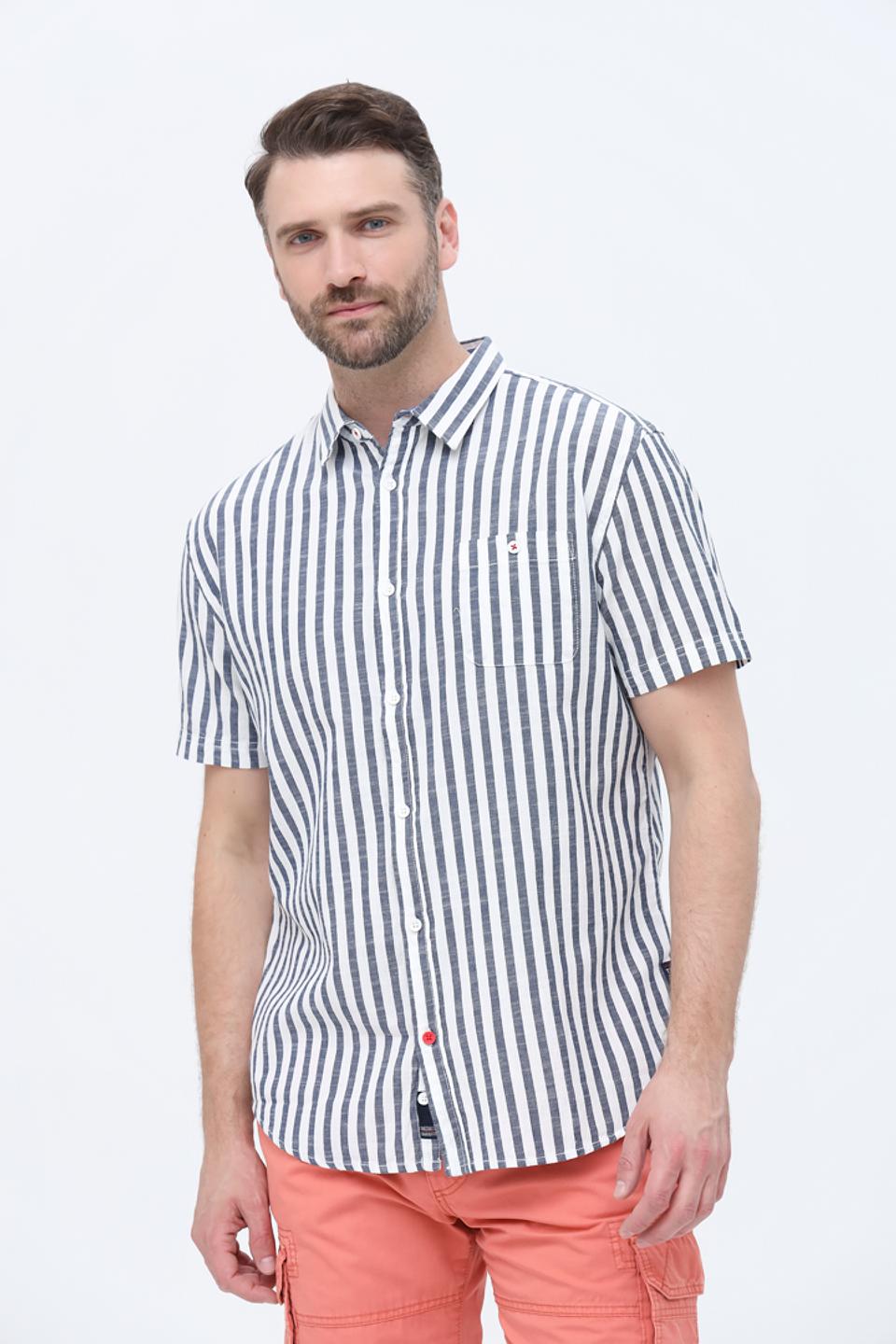 Рубашка кр Time Zone в полоску