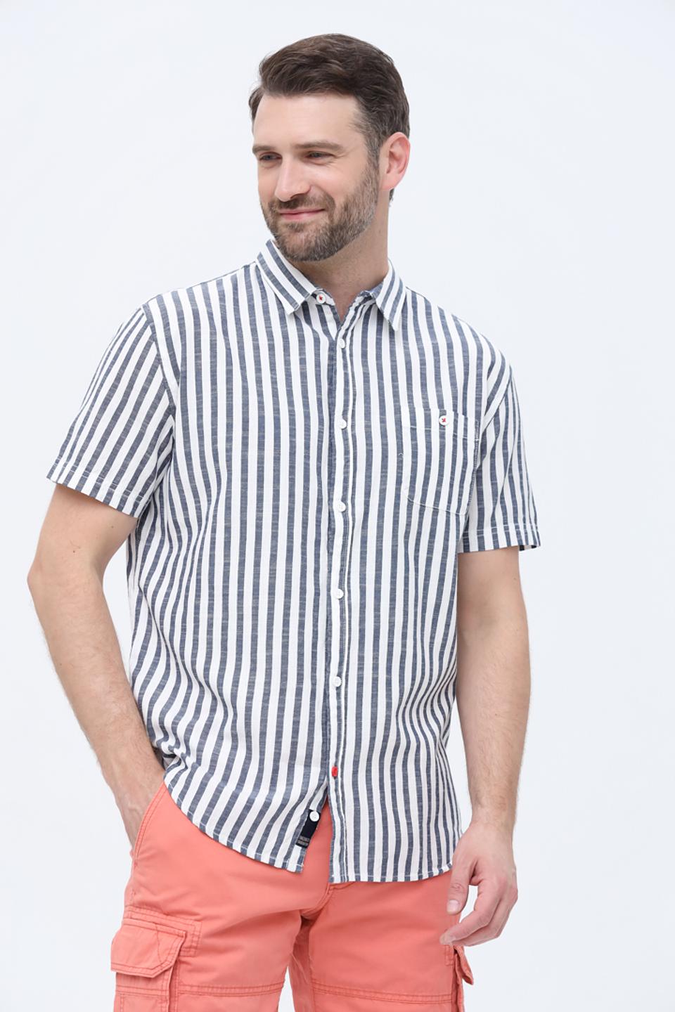 Рубашка кр Time Zone в полоску