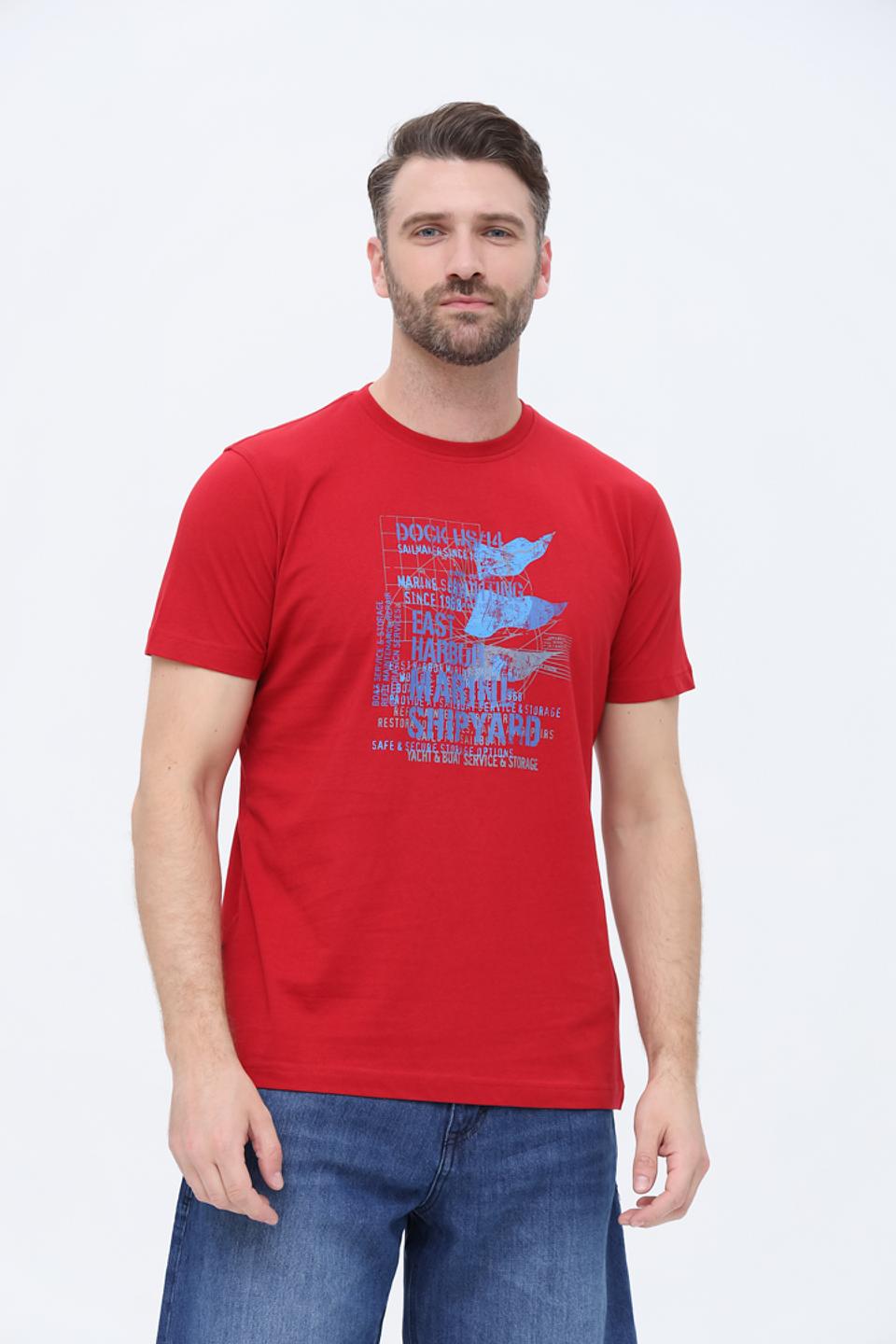Футболка Sea Barrier с принтом красный