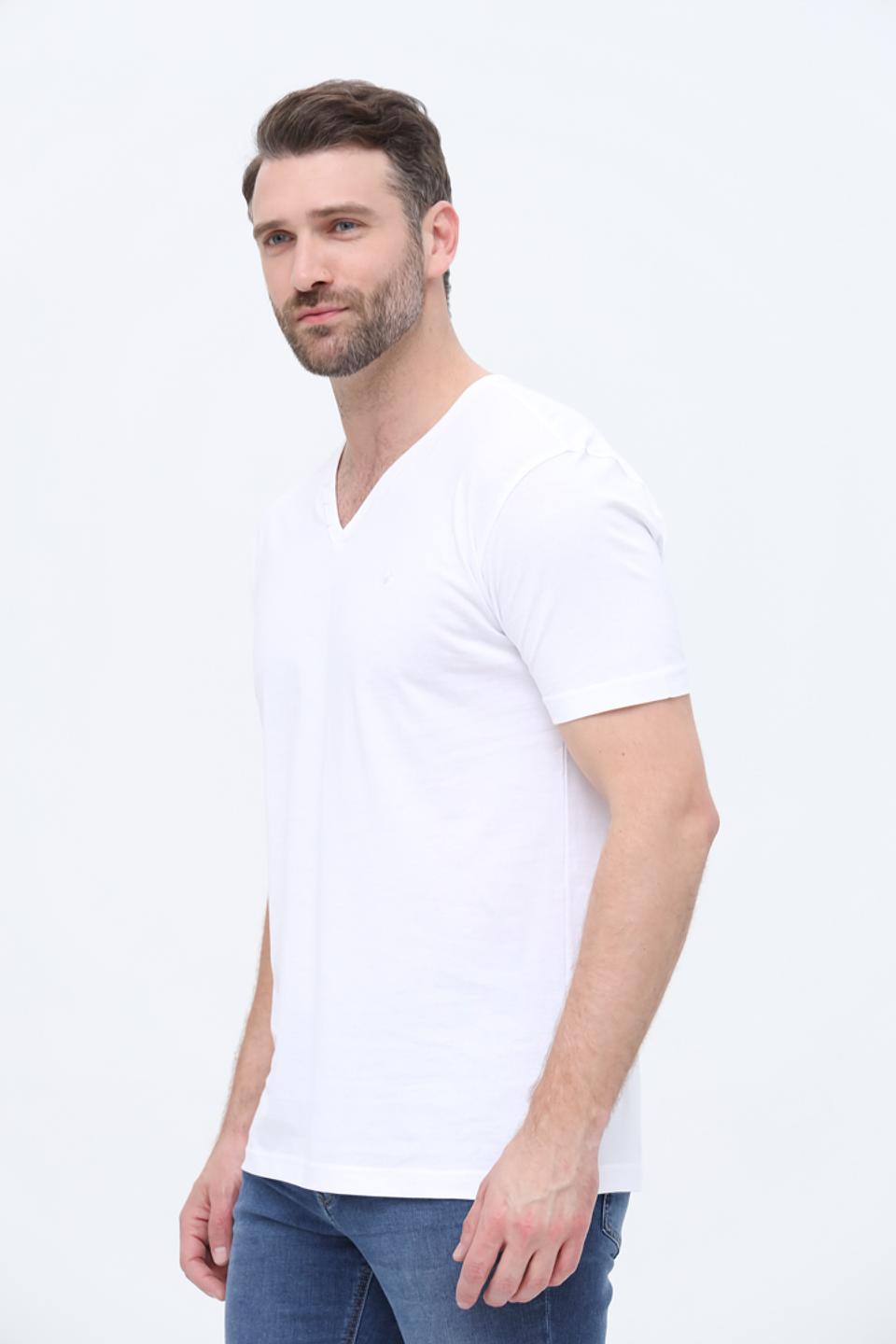 Футболка Granchio V-образный вырез белый