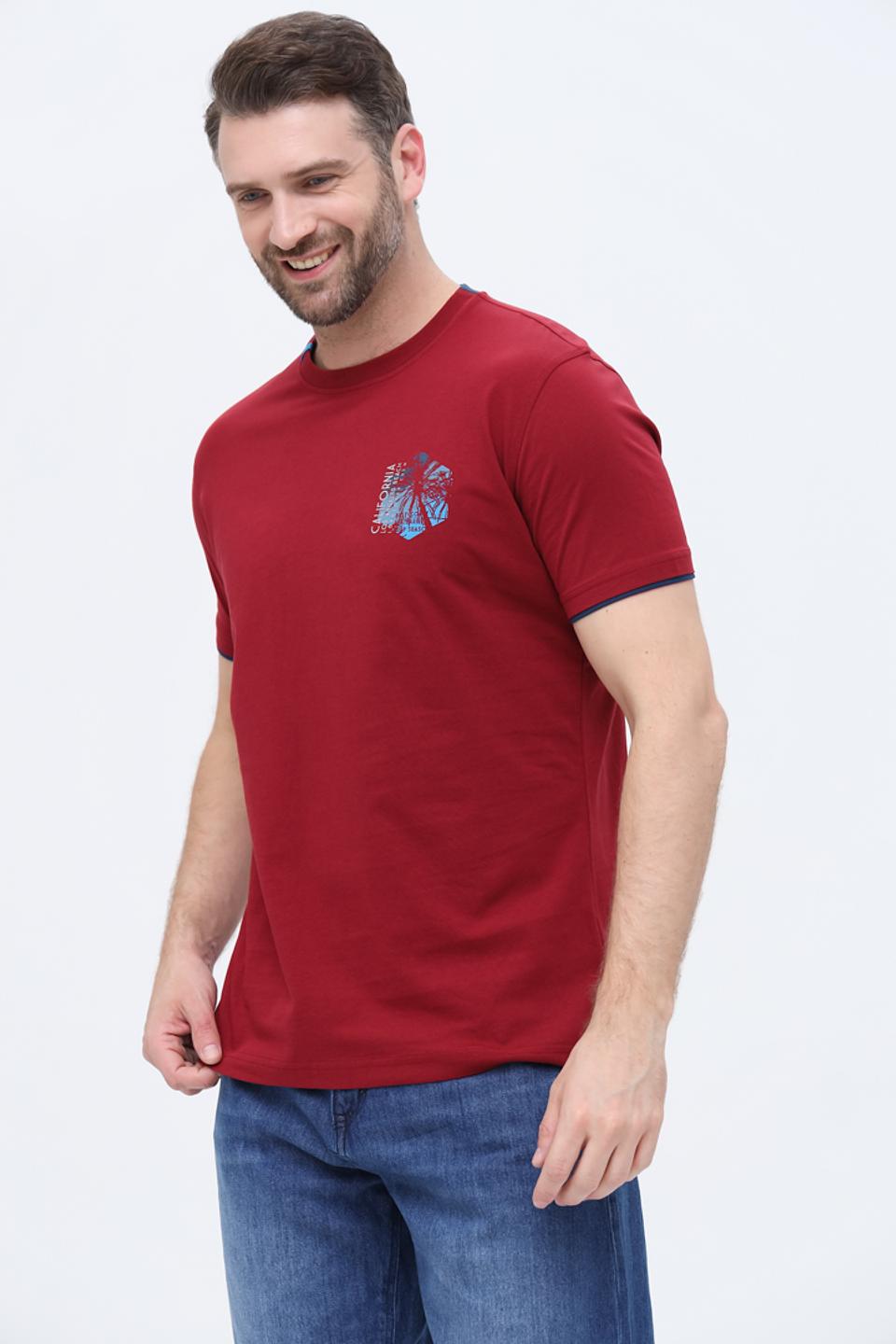 Футболка Sea Barrier с принтом бордовый