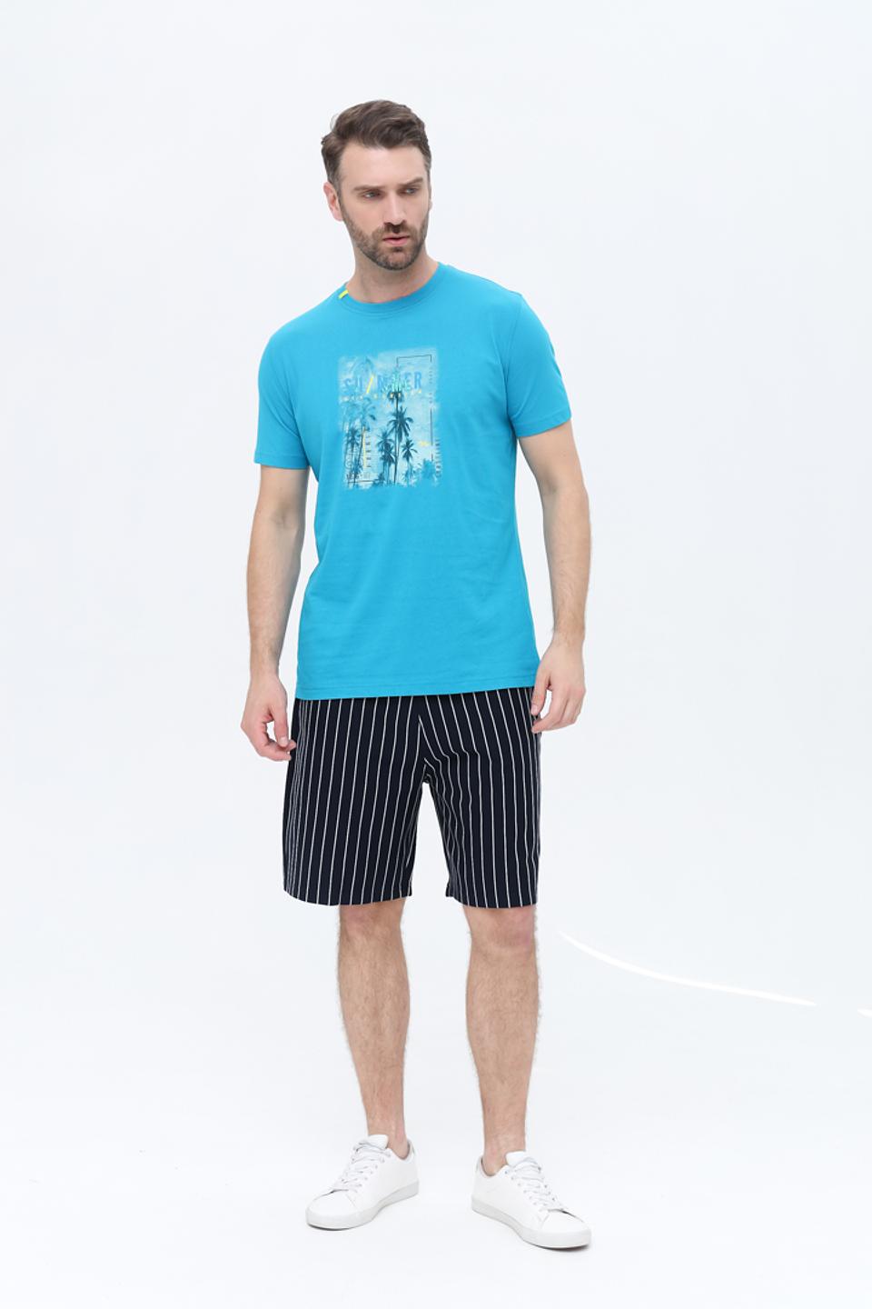 Футболка Sea Barrier с принтом бирюзовая