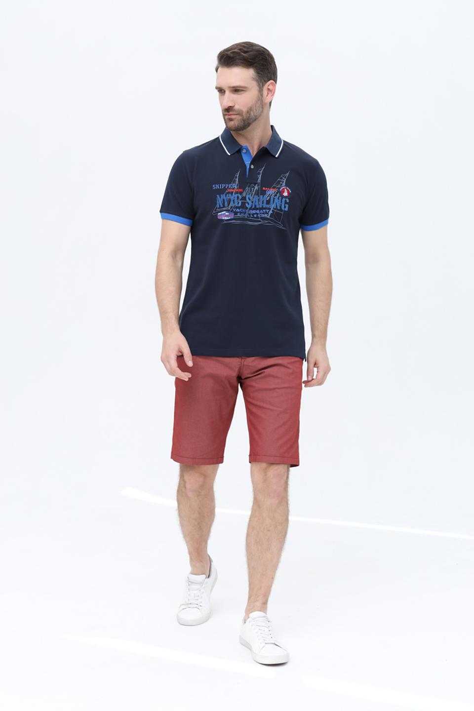 Поло Sea Barrier с принтом